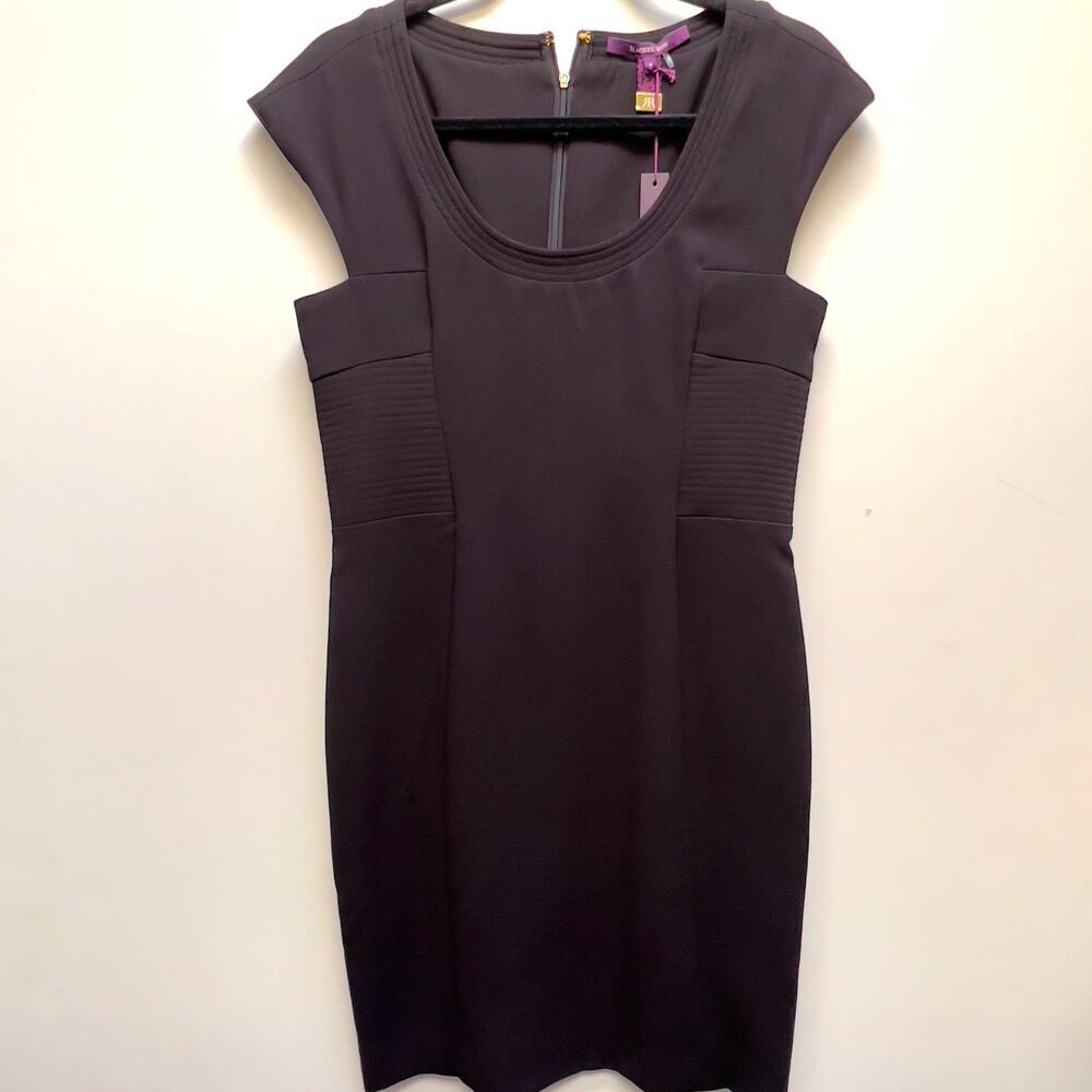 Rachel Roy Black Bodycon Dress With Scoop Neck Size 8‎ NEW